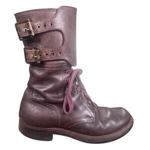 Vintage WWII US Army M-1943 Double-Buckle Combat Boots Size 7 E